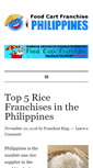 Mobile Screenshot of foodcartfranchisephilippines.com