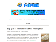 Tablet Screenshot of foodcartfranchisephilippines.com